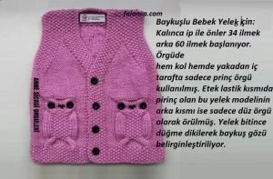 baykuslu bebek yelek modeli 2