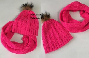 pembe burgu sapka boyunluk modeli 1