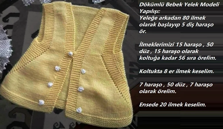 dokumlu bebek yelek modeli 1