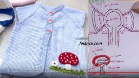 Mantarlı Bebek Yelek Modeli