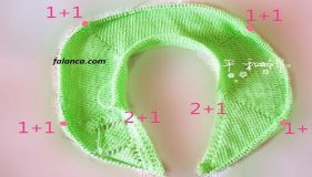 yaprak onlu yenidogan yelek modeli 2