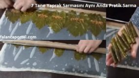 7 Tane Yaprak Sarmasını Aynı Anda Pratik Sarma Yöntemi