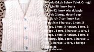 Burgulu Erkek Bebek Yelek Örneği
