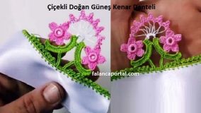 Çiçekli Doğan Güneş Kenar Danteli