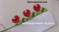 İncili Küçük Kalpler Tığ Oyası
