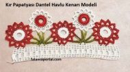 Kır Papatyası Dantel Havlu Kenarı