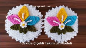 Orkide Çiçekli Takım Lif Modeli