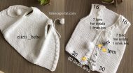 Saç Örgü Önlü Bebek Yelek Modeli
