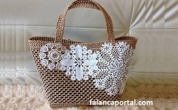 hasir ipten dantelli canta modeli 1
