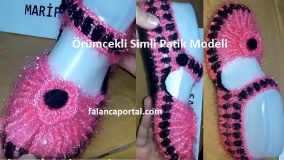 Örümcekli Simli Patik Modeli