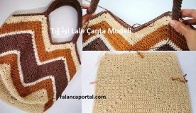 Tığ İşi Lale Çanta Modeli