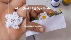 Yıldız Çiçekli Tığ Oya Modeli