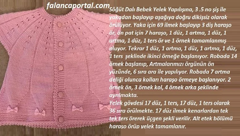 sogut dali bebek yelek yapilisi 1