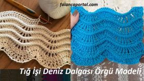 Tığ İşi Deniz Dalgası Örgü Modeli