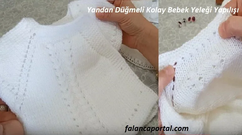 yandan dugmeli kolay bebek yeleği yapilisi 1