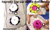 Yapraklı Top Gül Bebek Battaniyesi
