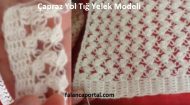 Çapraz Yol Tığ Yelek Modeli