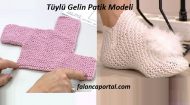 Tüylü Gelin Patik Modeli