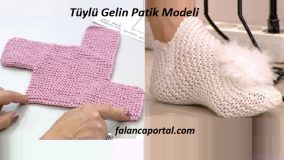 Tüylü Gelin Patik Modeli
