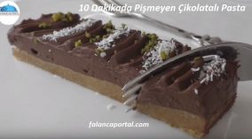 10 Dakikada Pişmeyen Çikolatalı Pasta