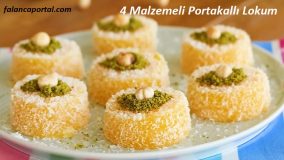 4 Malzemeli Portakallı Lokum Tarifi