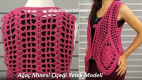 Ağaç Minesi Çiçeği Yelek Modeli