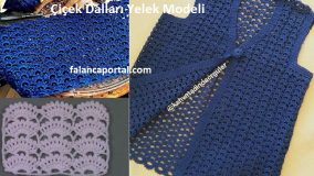 Çiçek Dalları Yelek Modeli