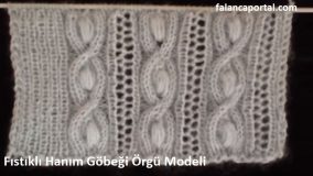 Fıstıklı Hanım Göbeği Örgü Modeli