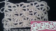 Genç Kız Saçları Örgü Modeli