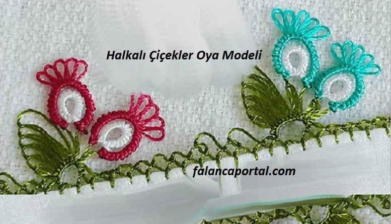 halkali cicekler oya modeli 1