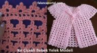 Kır Çiçekli Bebek Yelek Modeli