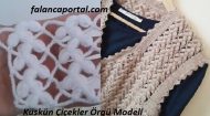 Küskün Çiçekler Örgü Modeli