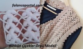 Küskün Çiçekler Örgü Modeli