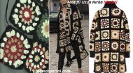Motifli Uzun Hırka Modeli