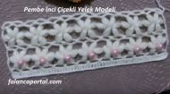 Pembe İnci Çiçekli Yelek Modeli