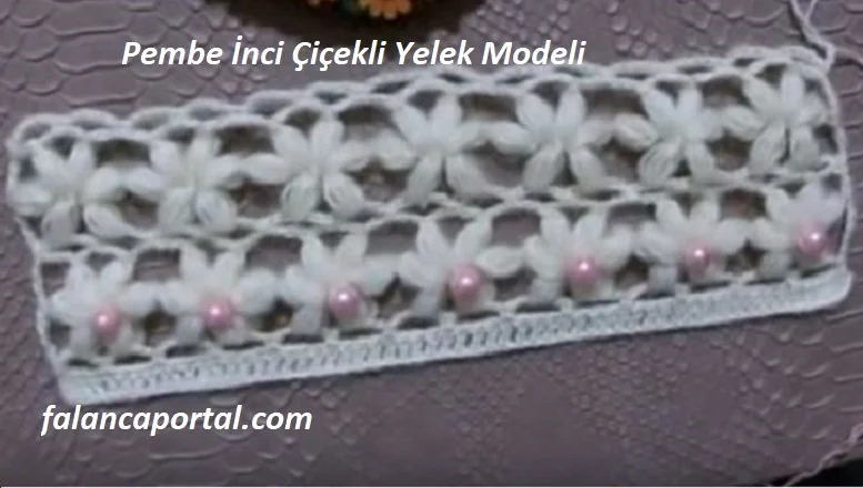 pembe inci cicekli yelek modeli 1