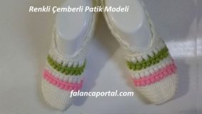 Renkli Çemberli Patik Modeli