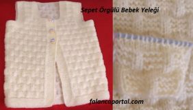 Sepet Örgülü Bebek Yeleği