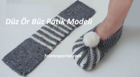 Düz Ör Büz Patik Modeli