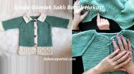 İçinde Gömlek Saklı Bebek Hırkası