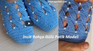 İncili Bohça Gülü Patik Modeli