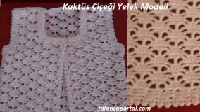 Kaktüs Çiçeği Yelek Modeli
