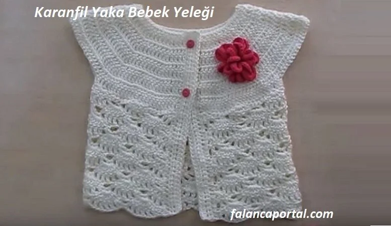 karanfil yaka bebek yelegi 1