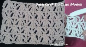Saklı Çiçek Tığ Örgü Modeli