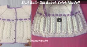 Sivri Gelin Dili Bebek Yelek Modeli