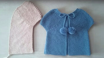 3 İlmekten En Pratik Şal Bebek Yelek Modeli