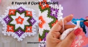 8 Yaprak 8 Çiçek Lif Modeli
