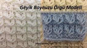 Geyik Boynuzu Örgü Modeli