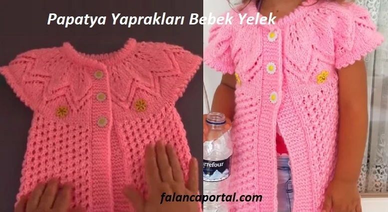 papatya yapraklari bebek yelek modeli 1