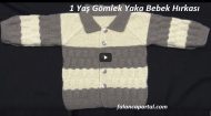 1 Yaş Gömlek Yaka Bebek Hırkası